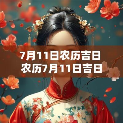 7月11日农历吉日 农历7月11日吉日