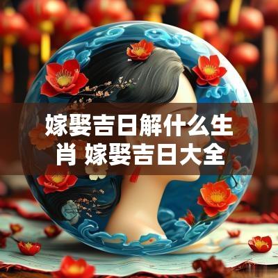 嫁娶吉日解什么生肖 嫁娶吉日大全