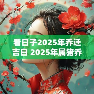看日子2025年乔迁吉日 2025年属猪乔迁最佳吉日