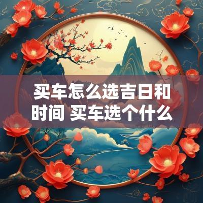 买车怎么选吉日和时间 买车选个什么吉日提车好