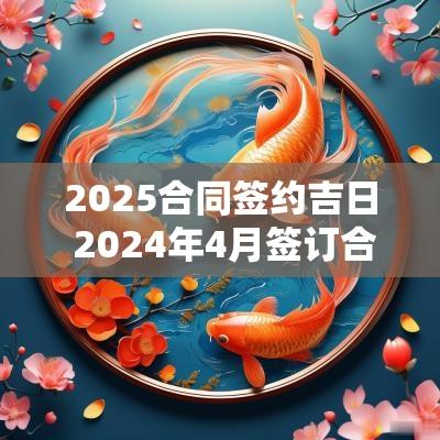 2025合同签约吉日 2025年4月签订合同黄道吉日