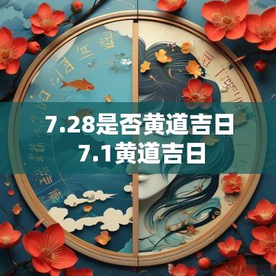 7.28是否黄道吉日 7.1黄道吉日