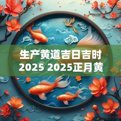 生产黄道吉日吉时2025 2025正月黄道吉日吉时