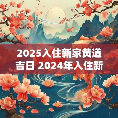 2025入住新家黄道吉日 2025年入住新房黄道吉日