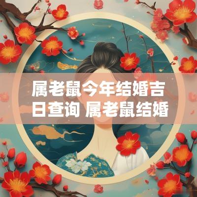 属老鼠今年结婚吉日查询 属老鼠结婚大利月