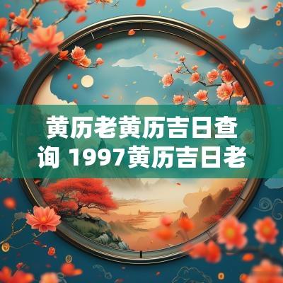 黄历老黄历吉日查询 1997黄历吉日老黄历查询