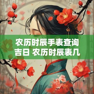 农历时辰手表查询吉日 农历时辰表几时几刻