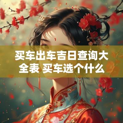 买车出车吉日查询大全表 买车选个什么吉日提车好