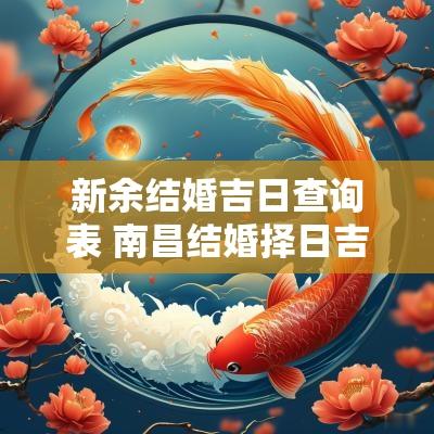 新余结婚吉日查询表 南昌结婚择日吉日查询