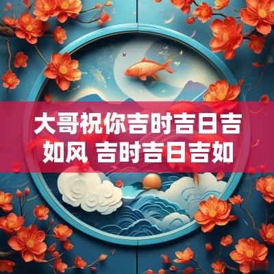 大哥祝你吉时吉日吉如风 吉时吉日吉如风的下一句