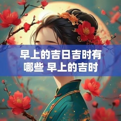早上的吉日吉时有哪些 早上的吉时