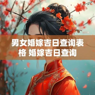 男女婚嫁吉日查询表格 婚嫁吉日查询