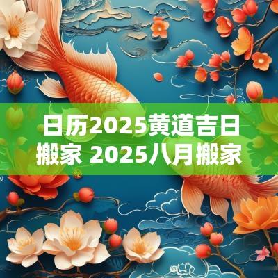 日历2025黄道吉日搬家 2025八月搬家吉日查询