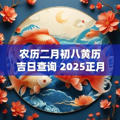 农历二月初八黄历吉日查询 2025正月初八黄历吉日查询