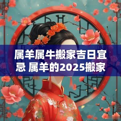 属羊属牛搬家吉日宜忌 属羊的2025搬家吉日 属羊属牛搬家吉日宜忌 属羊的2025搬家吉日