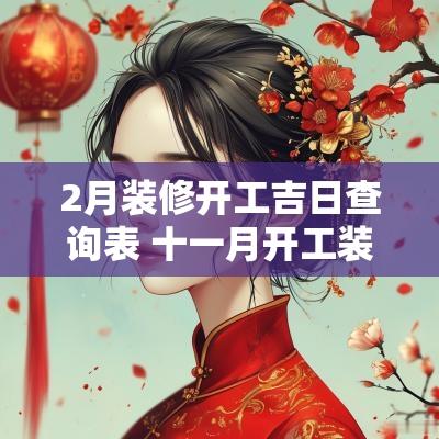 2月装修开工吉日查询表 十一月开工装修吉日查询