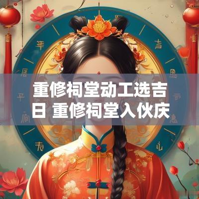 重修祠堂动工选吉日 重修祠堂入伙庆典流程