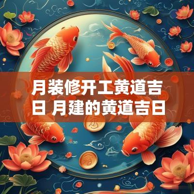 月装修开工黄道吉日 月建的黄道吉日