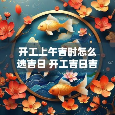 开工上午吉时怎么选吉日 开工吉日吉时一览表