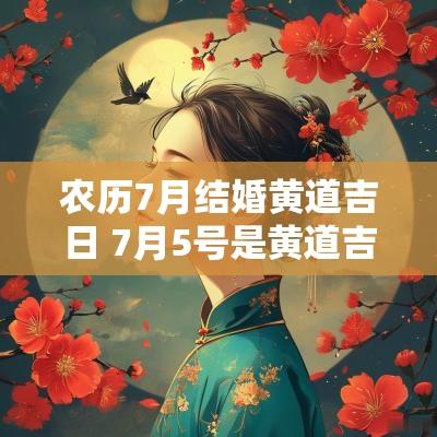 农历7月结婚黄道吉日 7月5号是黄道吉日吗
