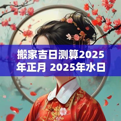 搬家吉日测算2025年正月 2025年水日搬家吉日一览