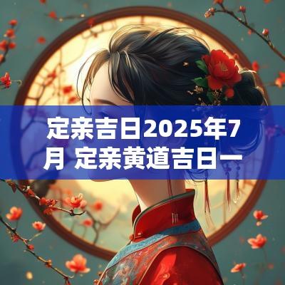 定亲吉日2025年7月 定亲黄道吉日一览表全年2025