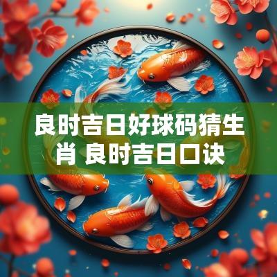 良时吉日好球码猜生肖 良时吉日口诀