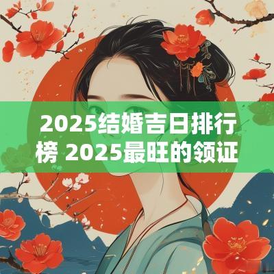 2025结婚吉日排行榜 2025最旺的领证吉日