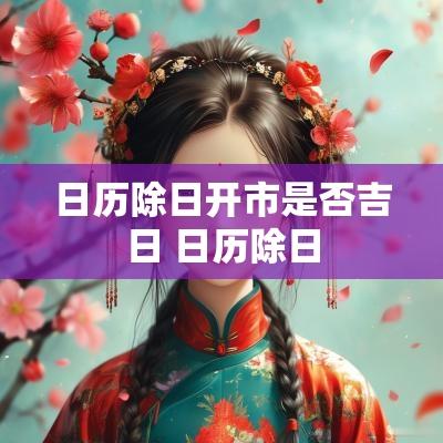 日历除日开市是否吉日 日历除日