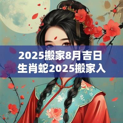 2025搬家8月吉日 生肖蛇2025搬家入宅吉日