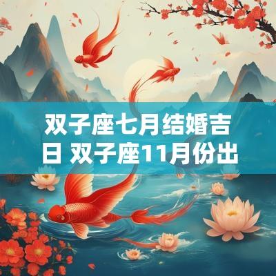 双子座七月结婚吉日 双子座11月份出远门吉日