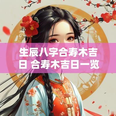 生辰八字合寿木吉日 合寿木吉日一览表