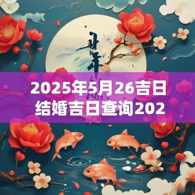 2025年5月26吉日 结婚吉日查询2025年5月黄道吉日