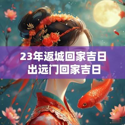 23年返城回家吉日 出远门回家吉日