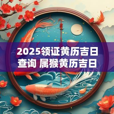 2025领证黄历吉日查询 属猴黄历吉日查询2025