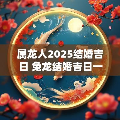 属龙人2025结婚吉日 兔龙结婚吉日一览表