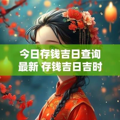 今日存钱吉日查询最新 存钱吉日吉时2025
