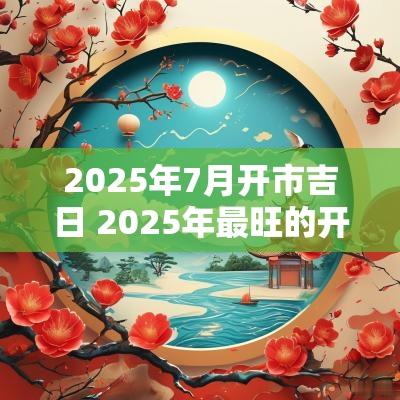 2025年7月开市吉日 2025年最旺的开市吉日