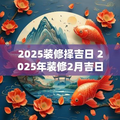 2025装修择吉日 2025年装修2月吉日