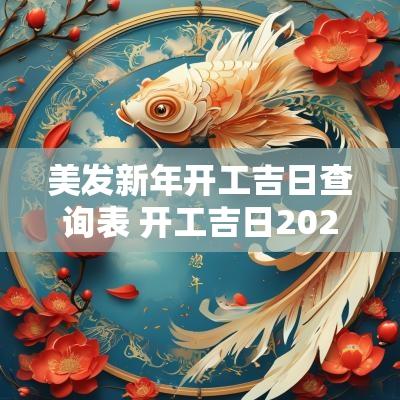 美发新年开工吉日查询表 开工吉日2025年理发黄道吉日