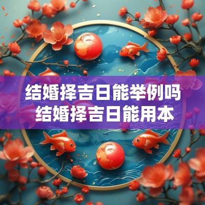 结婚择吉日能举例吗 结婚择吉日能用本命日吗