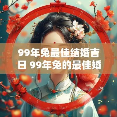 99年兔最佳结婚吉日 99年兔的最佳婚期是几月