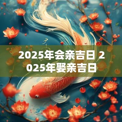 2025年会亲吉日 2025年娶亲吉日