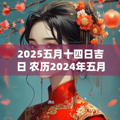 2025五月十四日吉日 农历2025年五月十四日是吉日吗