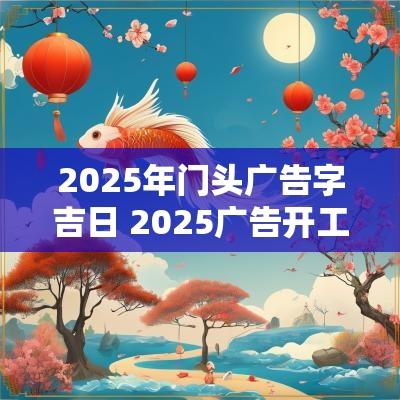 2025年门头广告字吉日 2025广告开工吉日
