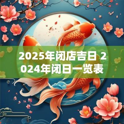 2025年闭店吉日 2025年闭日一览表
