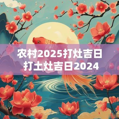 农村2025打灶吉日 打土灶吉日2025