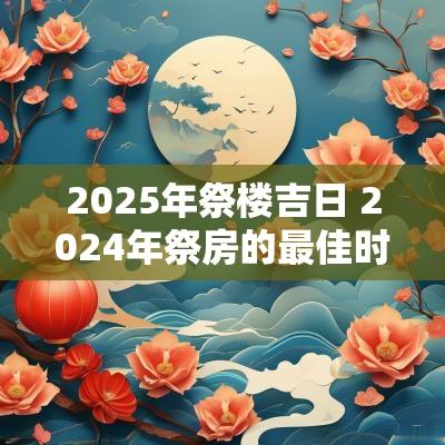 2025年祭楼吉日 2025年祭房的最佳时间