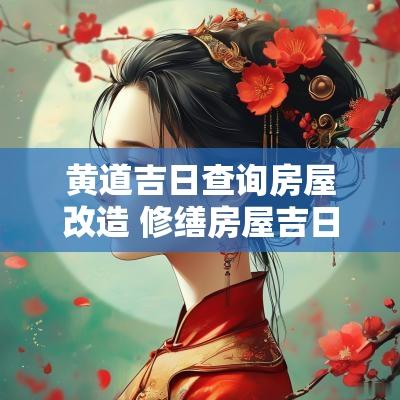 黄道吉日查询房屋改造 修缮房屋吉日吉时查询大全