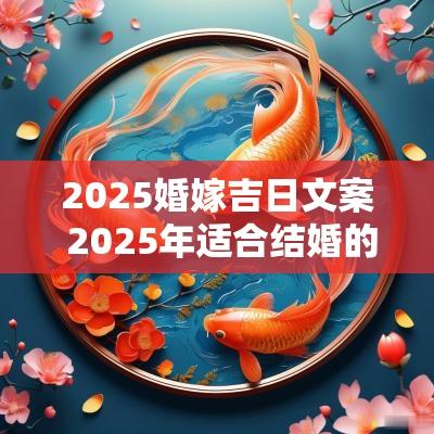 2025婚嫁吉日文案 2025年适合结婚的日子文案